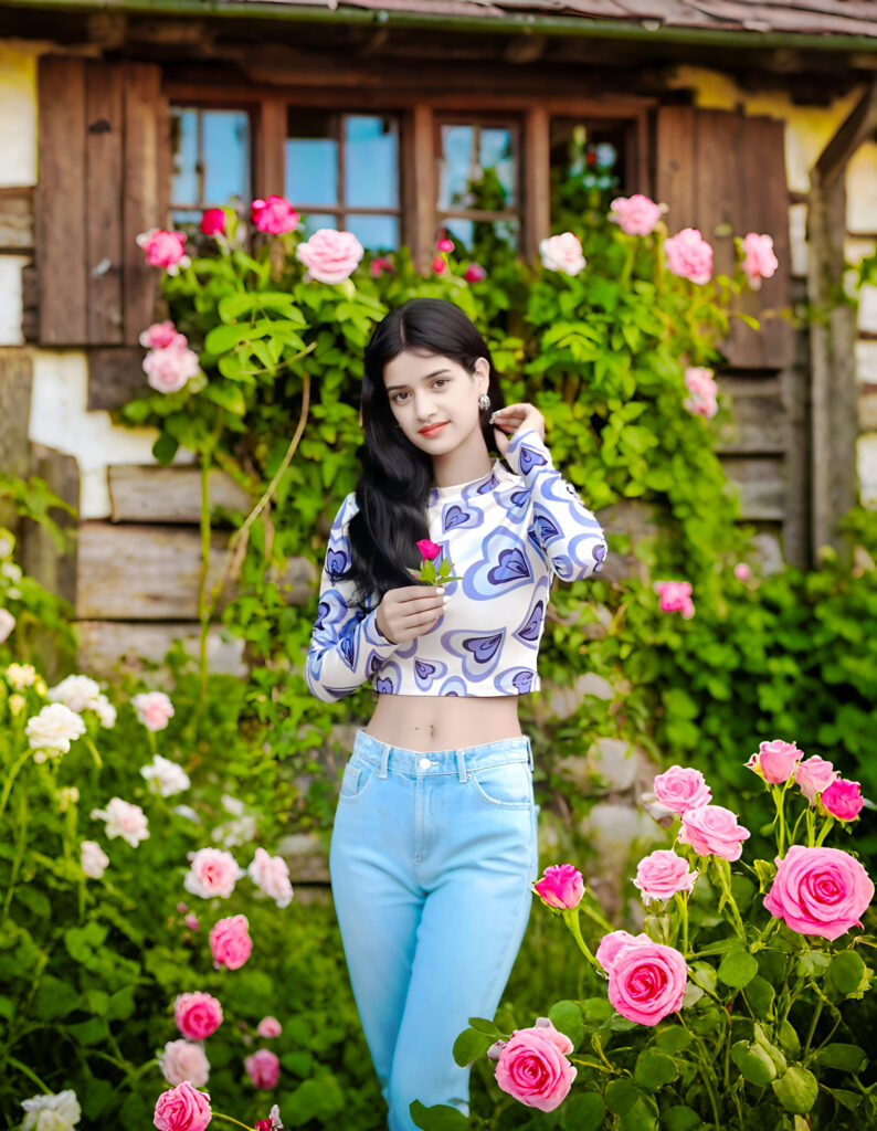 Hypic Prompt Text Girl, Rose Nature 