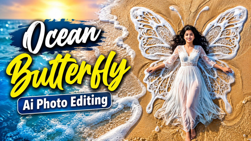 Ocean Butterflies AI Photo Editing Prompt